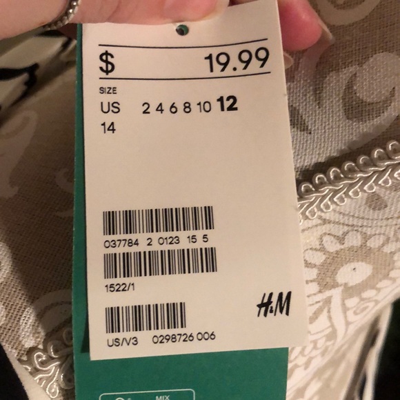 Black & White Stripe Chiffon L/S Blouse - Picture 5 of 5